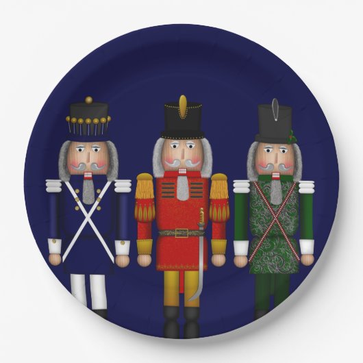 Nutcracker Trio-Blue-PAPER PARTY-TELLER Pappteller (Vorderseite)