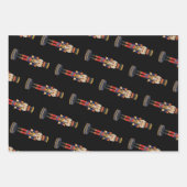 Nutcracker Trio Christmas Black Geschenkpapier Set (Vorderseite 3)