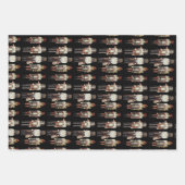 Nutcracker Trio Christmas Black Geschenkpapier Set (Vorderseite 2)