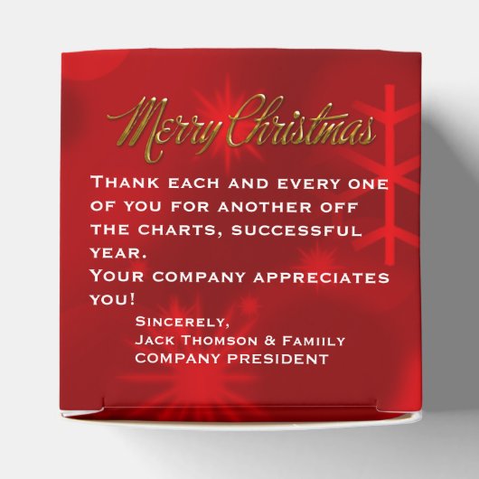 Nutcracker Trio-GASTGESCHENK-Box, quadratischer Bo Geschenkschachtel (Oben)