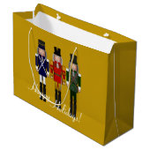 Nutcracker Trio, Gold GIFT BAG L Große Geschenktüte (Vorderseite Schrägansicht)