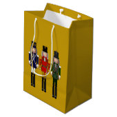Nutcracker Trio-Gold-GIFT BAG Mittlere Geschenktüte (Rückseite Schrägansicht)