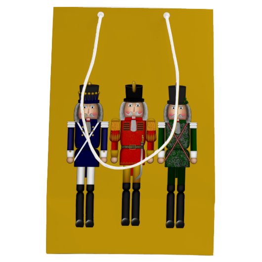 Nutcracker Trio-Gold-GIFT BAG Mittlere Geschenktüte (Rückseite)