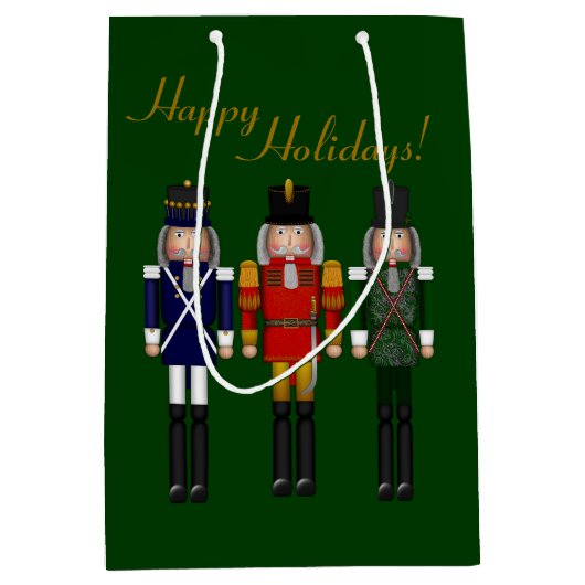 Nutcracker Trio-Green-GIFT BAG Mittlere Geschenktüte (Vorderseite)