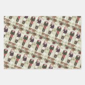 Nutcracker Trio Plum Black Green Geschenkpapier Set (Vorderseite 3)