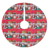Nutcracker-Trio Polyester Weihnachtsbaumdecke (Vorderseite)