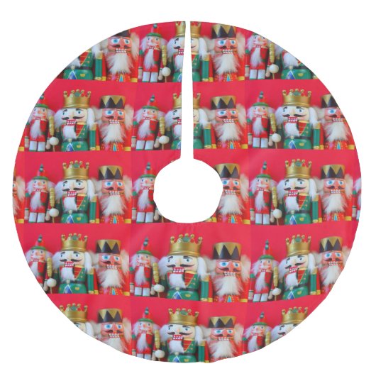 Nutcracker-Trio Polyester Weihnachtsbaumdecke (Vorderseite)