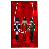 Nutcracker Trio-Red Bokeh-GIFT BAG S Kleine Geschenktüte (Rückseite)