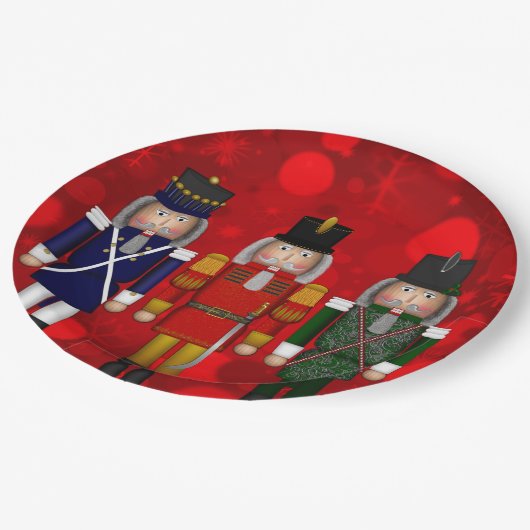 Nutcracker Trio-Red Bokeh-PAPER PARTY TELLER (Schrägansicht)