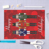 Nutcracker Trio-Red Bokeh-Tissue Wrapping Paper Seidenpapier (Handwerk)