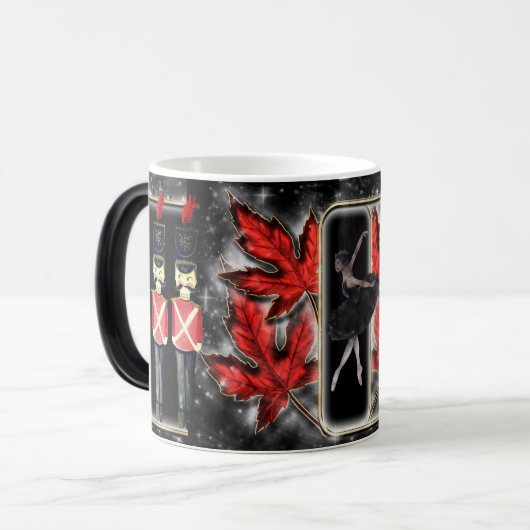 Nutcracker Trio Red Leaf Ballerina Soldier Verwandlungstasse (Vorderseite Links)