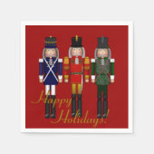 Nutcracker Trio-Red-PAPER PARTY NAPKINS Serviette (Vorderseite)