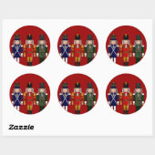 Nutcracker Trio, Red-ROUND STICKERS (Blatt)