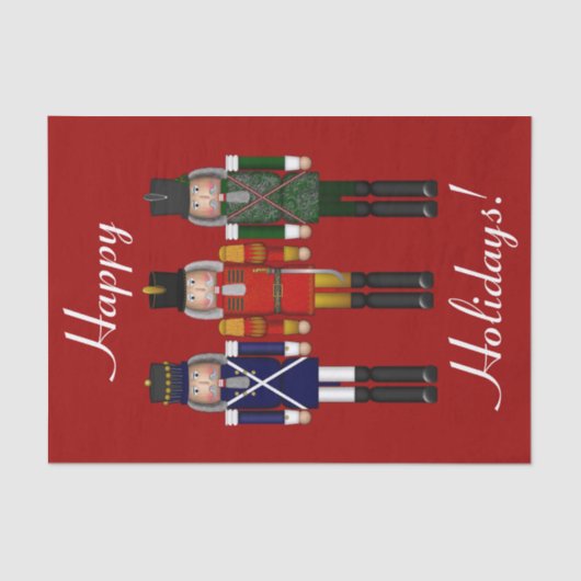 Nutcracker-Trio-Red-Tissue-Umhüllungspapier Seidenpapier (Vorderseite)