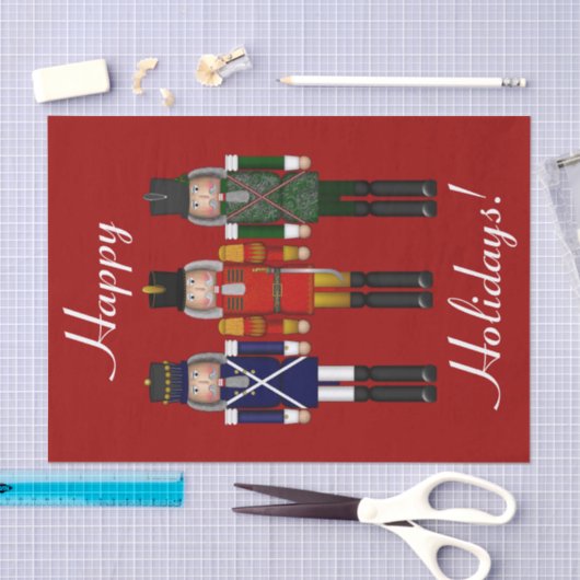 Nutcracker-Trio-Red-Tissue-Umhüllungspapier Seidenpapier (Handwerk)