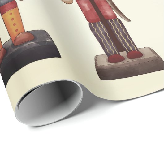 Nutcracker Trio Weihnachtswrapping Paper Sheet Geschenkpapier (Rolleneckpunkt)