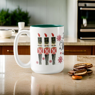 Nutcracker Trio Winter Wonderland Script Snowflake Zweifarbige Tasse