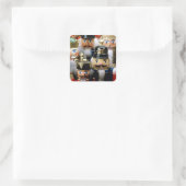 Nutcracker-Truppe Quadratischer Aufkleber (Tasche)