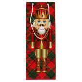 Nutcracker und Christmas Kariert Tall Geschenktüte Für Weinflaschen (Rückseite)