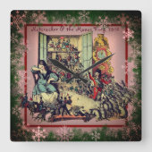 Nutcracker und der Mauskönig Vintag Quadratische Wanduhr (Vorderseite)
