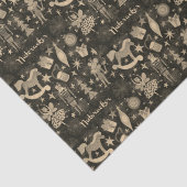 Nutcracker und Fairies Taupe Brown Seidenpapier (Detail)