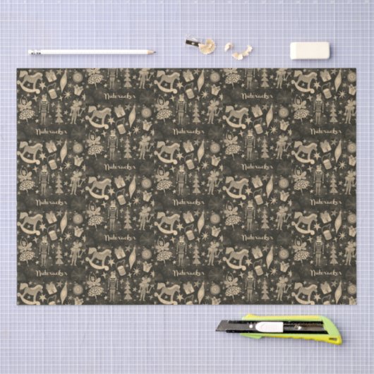 Nutcracker und Fairies Taupe Brown Seidenpapier (Handwerk)