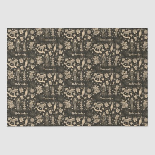 Nutcracker und Fairies Taupe Brown Seidenpapier (Vorderseite)