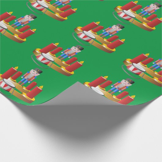 Nutcracker und Kerzen Geschenkpapier (Ecke)