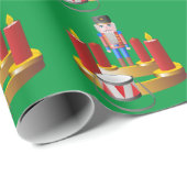 Nutcracker und Kerzen Geschenkpapier (Rolleneckpunkt)