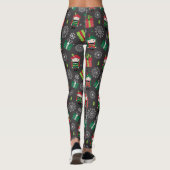 Nutcracker und präsentiert Weihnachtsmuster auf Gr Leggings (Rückseite)
