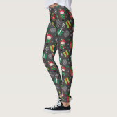 Nutcracker und präsentiert Weihnachtsmuster auf Gr Leggings (Links)