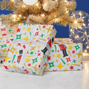 Nutcracker und Stars Weihnachtswächter Geschenkpapier
