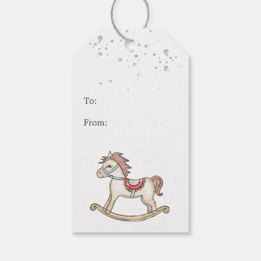 Nutcracker und Weihnachtsbaum Geschenkanhänger (Rückseite)