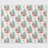 Nutcracker und Weihnachtsbaum Geschenkpapier (Flach)