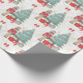 Nutcracker und Weihnachtsbaum Geschenkpapier (Ecke)