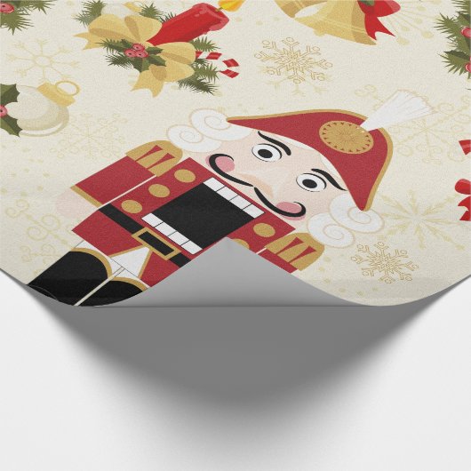Nutcracker und Wreath Geschenkpapier (Ecke)