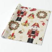 Nutcracker und Wreath Geschenkpapier (Ungerollt)