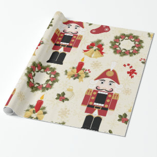 Nutcracker und Wreath Geschenkpapier