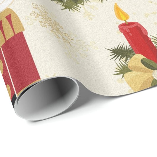 Nutcracker und Wreath Geschenkpapier (Rolleneckpunkt)