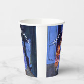 Nutcracker Vintag Art Nouveau Blue Personalisiert Pappbecher (Links)