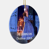 Nutcracker Vintag Illustration Elegant Monogram Keramik Ornament (Rechts)