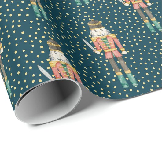 Nutcracker Vintage Christmas Geschenkpapier (Rolleneckpunkt)