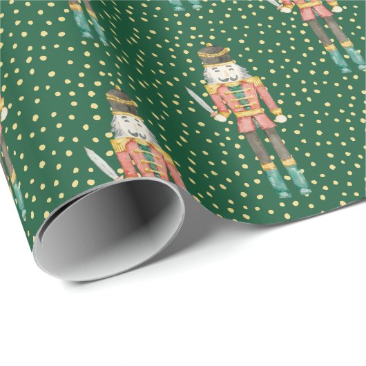 Nutcracker Vintage Christmas Geschenkpapier (Rolleneckpunkt)