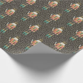 Nutcracker Vintages Niedliches Weihnachtswackelpap Geschenkpapier (Ecke)