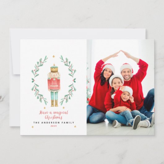 Nutcracker Wasserfarbe botanisch 1 Foto Weihnachte (Vorderseite)