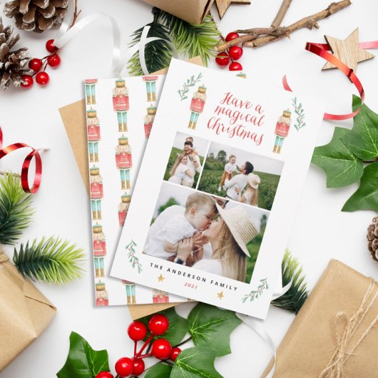 Nutcracker Wasserfarbe botanisch 3 Foto Weihnachte