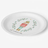 Nutcracker watercolor botanical cute pappteller (Schrägansicht)