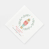 Nutcracker watercolor botanical cute serviette (Ecke)