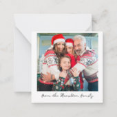 Nutcracker Watercolor Frohe Weihnachts-Foto Mitteilungskarte (Rückseite)