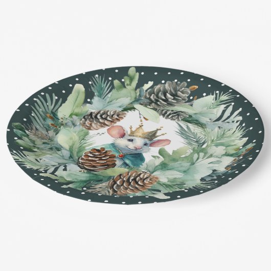 Nutcracker Weihnachten Geburtstag Pappteller (Schrägansicht)